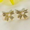 BOW WITH PEARL AND AD EARRING - Image 2