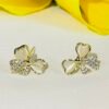 CUTE WHITE STONE BOW WITH AD EARRINGS - Image 2